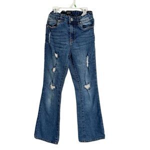 Hudson Girls Blue Distressed Jeans Size 8